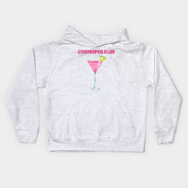 y2k cosmopolitan cocktail danish pastel Kids Hoodie by madiwestdal